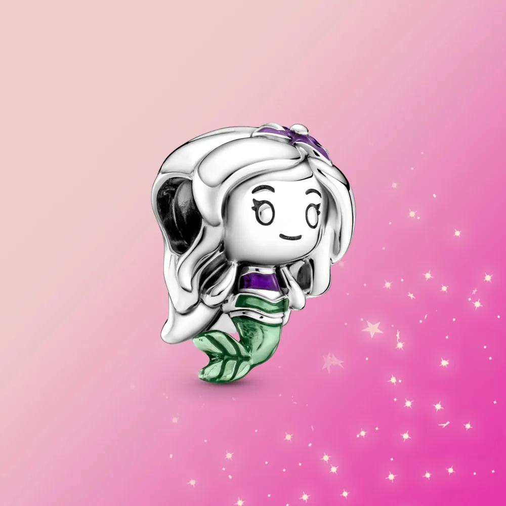 Женский браслет с маленькой русалочкой серебро 925 пробы | Украшения и аксессуары