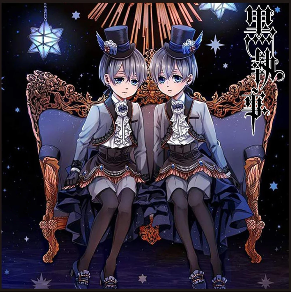 VEVEFHUANG Черный Дворецкий Ciel Phantomhive Косплей Костюм Близнецы Готическая Униформа платье костюмы на Хэллоуин для женщин Мужская одежда