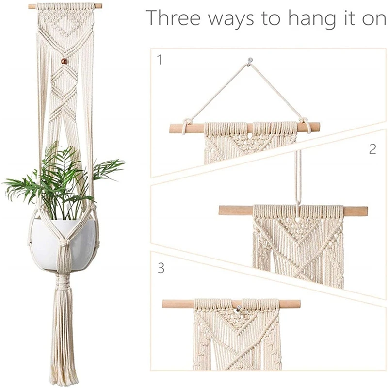 М кружевная веревка кружевной Настенный комплект 70 деревянных бусин 4 шт