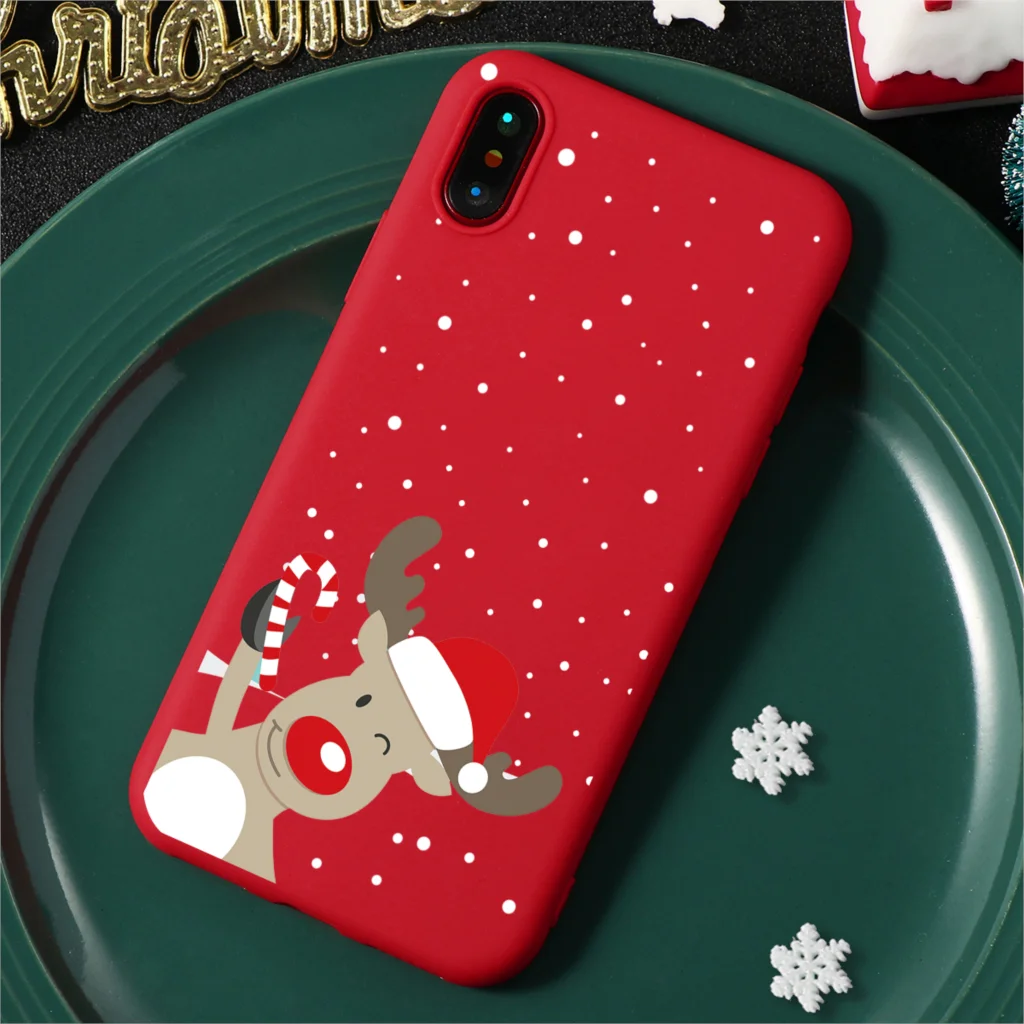 Merry Christmas, Матовые чехлы для телефонов, чехол для iPhone X, 7, 8 Plus, 6, 6 S, 5, 5S, SE, XS Max, XR, Мягкая силиконовая задняя крышка из ТПУ, новогодний чехол - Цвет: sd1lu1go
