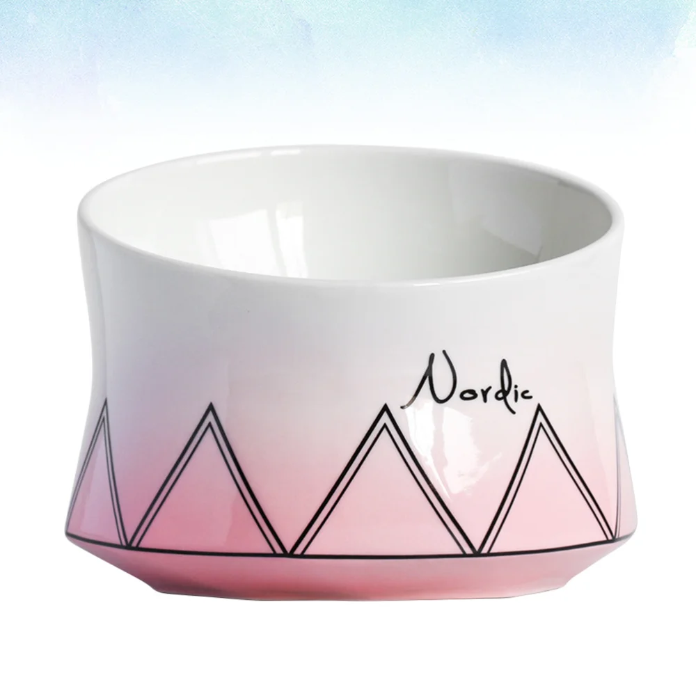 

Pet Bowl Ceramic Drinking Feeder Dog Dual-use High Rise Bowl Non-Slip Food Container for Home Shop Pet Supplies (Grey)