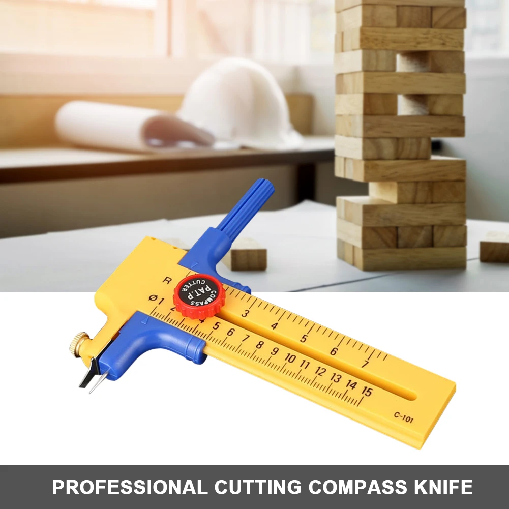 

Compass Circle Cutter Circular Cutting Tool Adjustable Compass Circle Cutter Dia 10mm-150mm Cortador Circular Circle Cutter