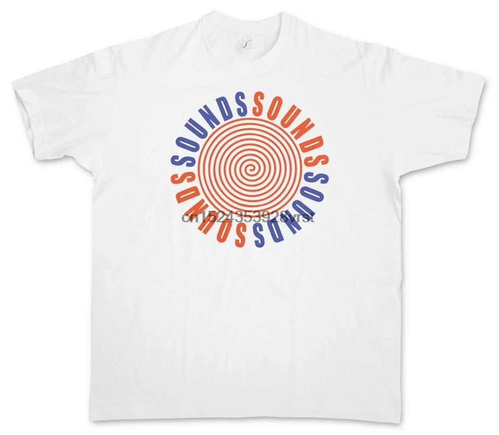 Мужская футболка с логотипом на спирали облегающая круглым вырезом для