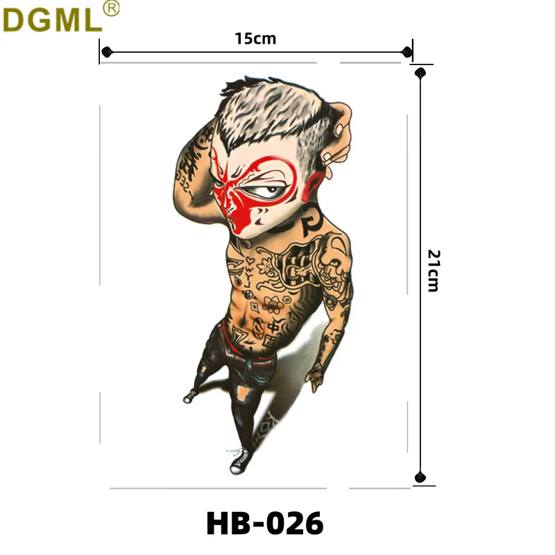 

Waterproof Temporary Tattoo Sticker Wolf Head Owl Demon Eye Cat Fox Mask Tattoo Body Art Arm Half Arm Fake Tattoo Women Men