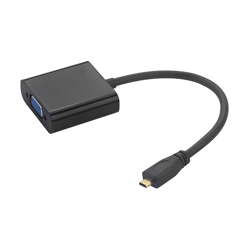 Кабель-адаптер Micro-HDMI к VGA видеоконвертер 1080P с аудиоразъемом USB кабель питания для