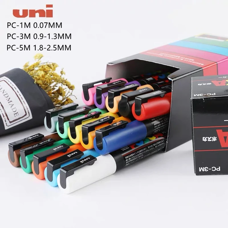 

PC-1M 21Colors PC-3M/PC-5M 24 colors UNI POSCA PC-8K 15Colors advertising graffiti highlight pen acrylic marker