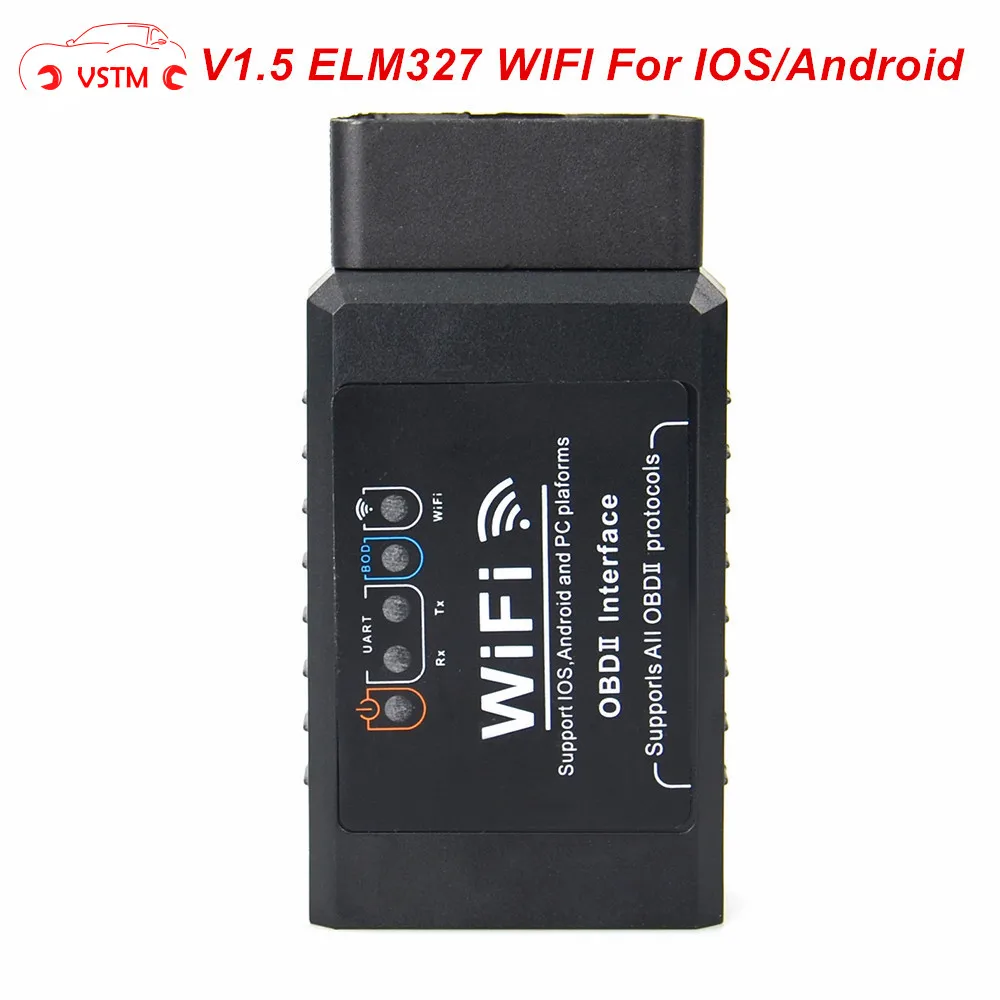 

For Android/IOS ELM327 V1.5 WIFI OBD2 Scanner ELM 327 V 1 5 wifi OBD 2 OBD2 Car Auto Diagnostic Tool ODB2 OBDII Code Reader