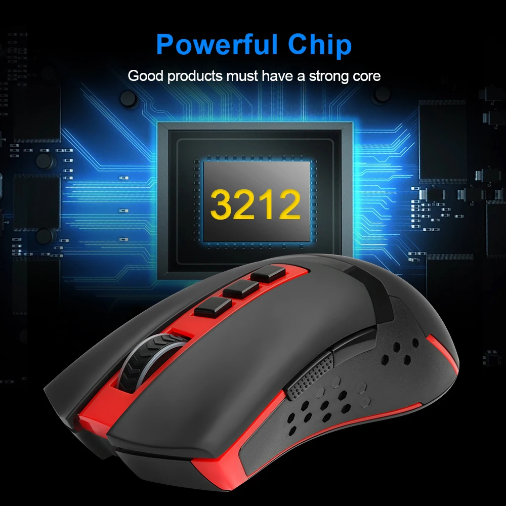 

Redragon Blade USB Wireless Gaming Mouse 4800 DPI 9 buttons Programmable Optics Mice For Computer Gamer PC M692
