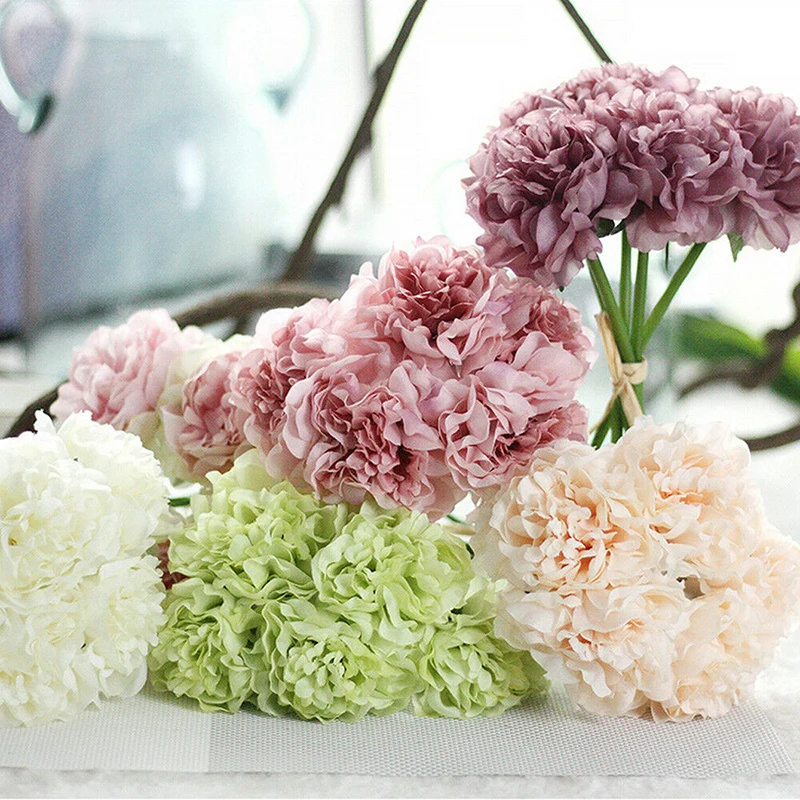 

Nordic peony artificial flower fashion European peony fake Wedding Bridal Bouquet indoor home party decoration