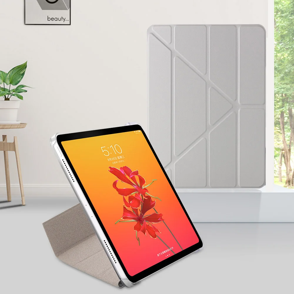 Умный Магнитный чехол для iPad Pro 11 2018 GOLP Сверхтонкая искусственная кожа + Жесткий