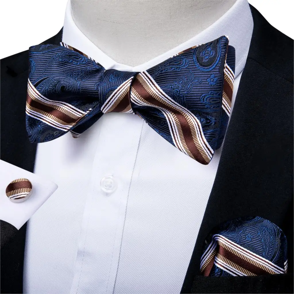 Регулируемый Мужской Шелковый галстук-бабочка формальный деловой мужской