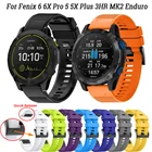Ремешок быстросъемный силиконовый для Garmin Fenix 6X 6 Pro 5 5X Plus 3 HR Fenix 7X 7 Delta Enduro, 22 26 мм
