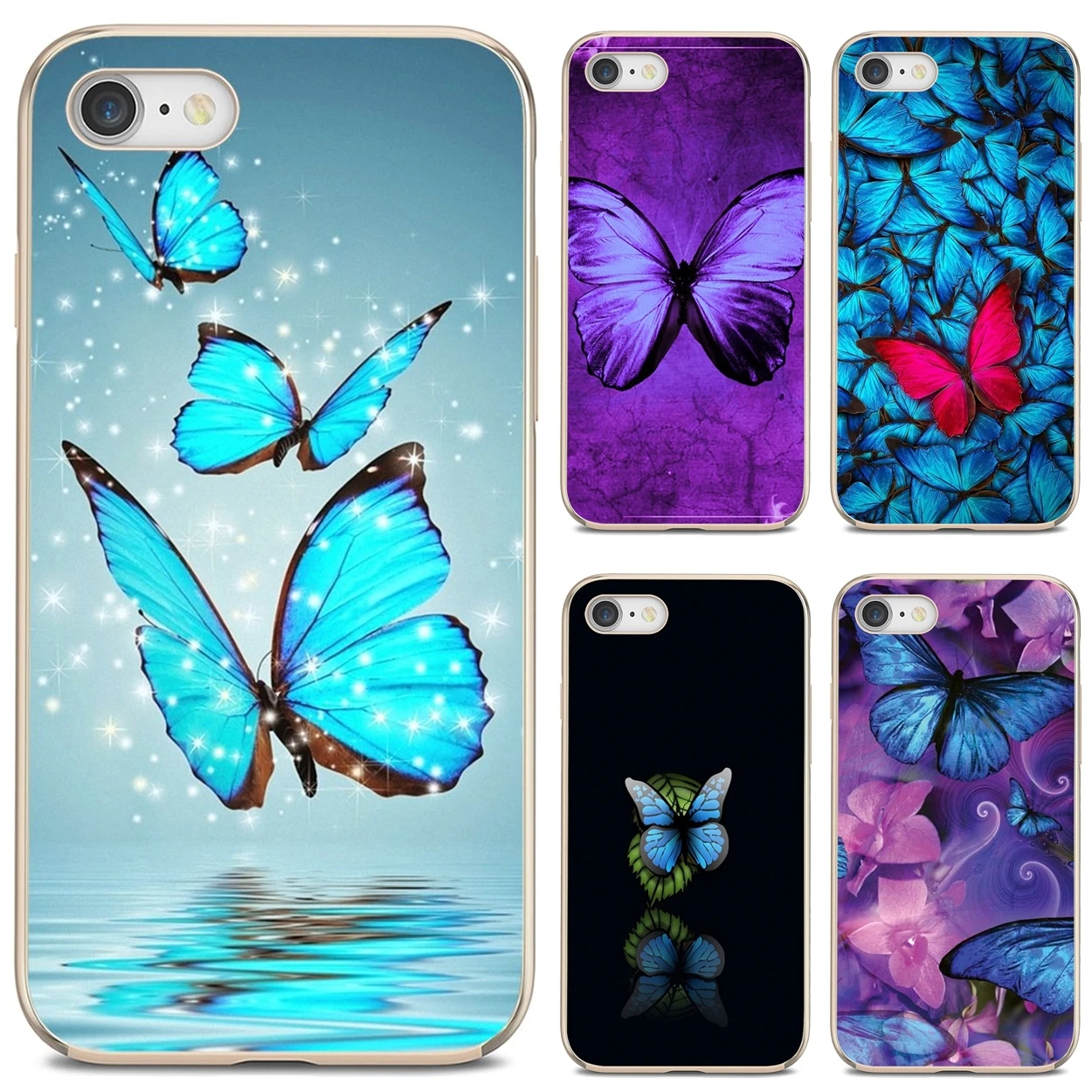 

Soft Cases Covers beautiful-Blue-butterfly For iPod Touch iPhone 10 11 12 Pro 4S 5S SE 5C 6 6S 7 8 X XR XS Plus Max 2020