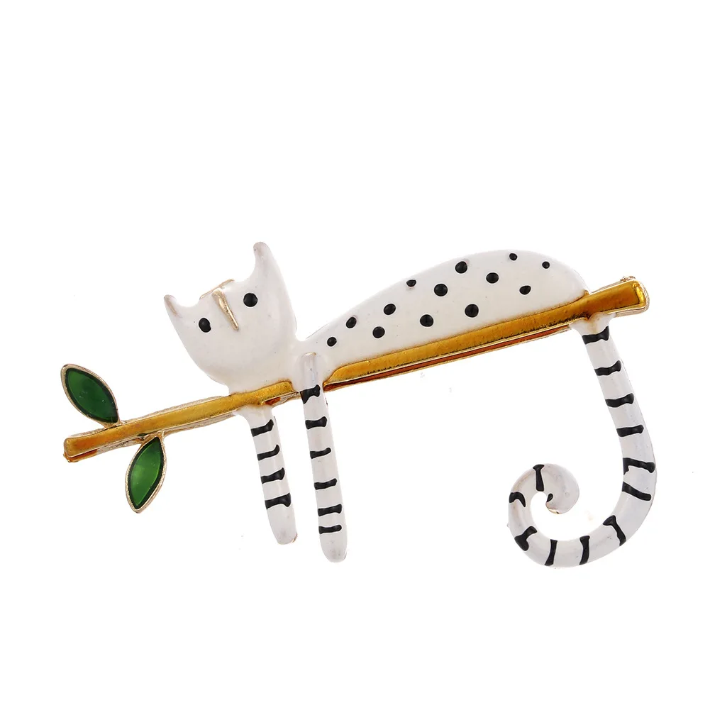 Ленивый кот брошь эмалированный штифт животные из мультфильмов брошь-Кошечка