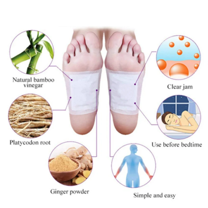 Бамбуковые накладки Kinoki 20 шт./лот детоксикационные с клейким средством для ухода