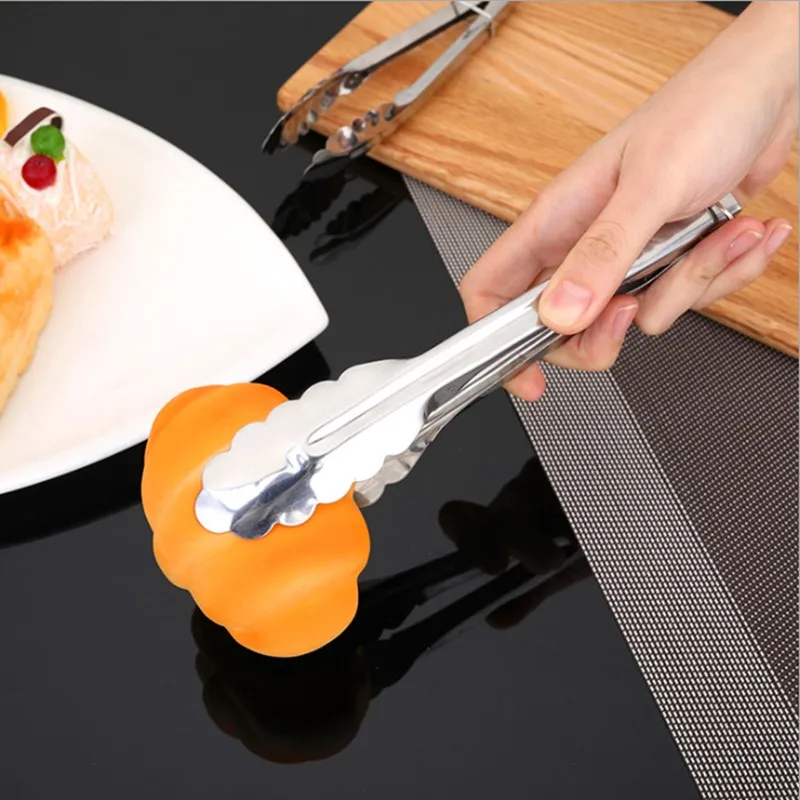 

Kitchen Food Toong Tool Set Heat Bread Tong Stainless Steel Salad BBQ Cooking Food Serving Utensil Tongs Bead Clip utensils