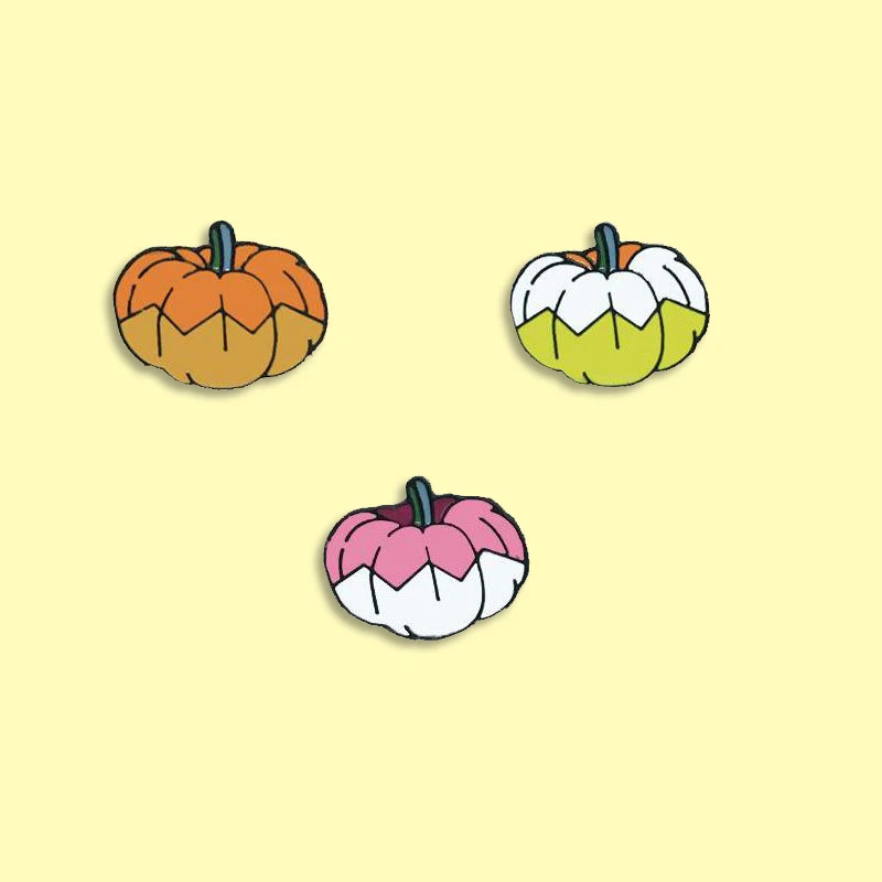 Эмалированная булавка в виде тыквы цветной значок овощей брошь на рюкзак лацкан