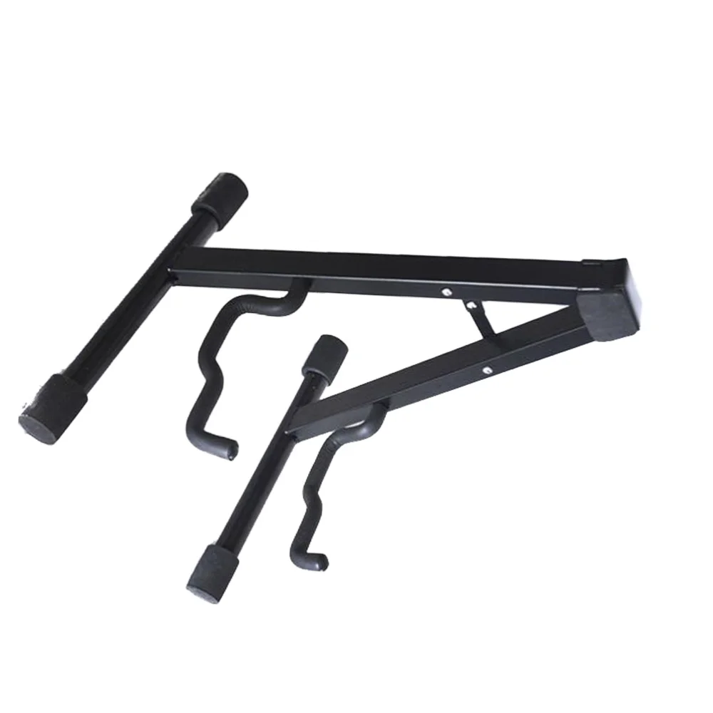 

Vertical Non-slip Guitar Stand Metal A-shaped Holder Guitar Accessories (Black)