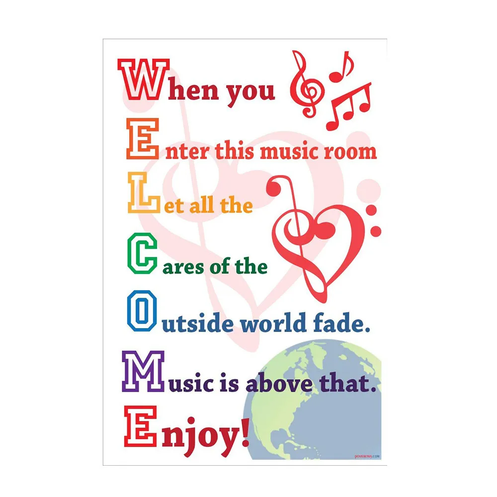 1 шт. добро пожаловать когда вы входите в эту музыкальную комнату новый плакат