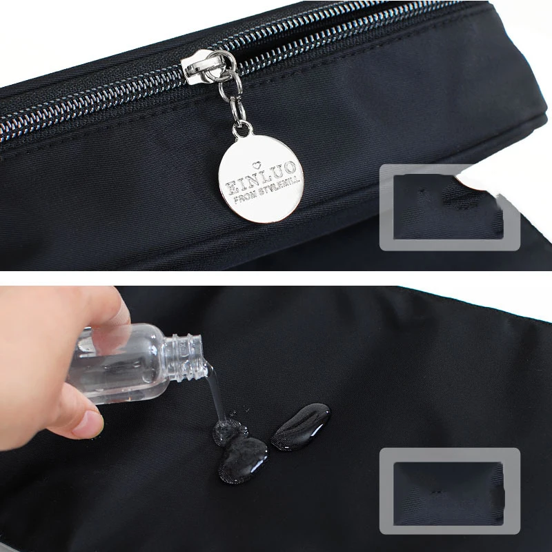 

Multifunction Folding Cosmetic Cases Women Bag Large-Capacity Black Handbag Portable Travel Storage Toilet Makeups Tool Bags