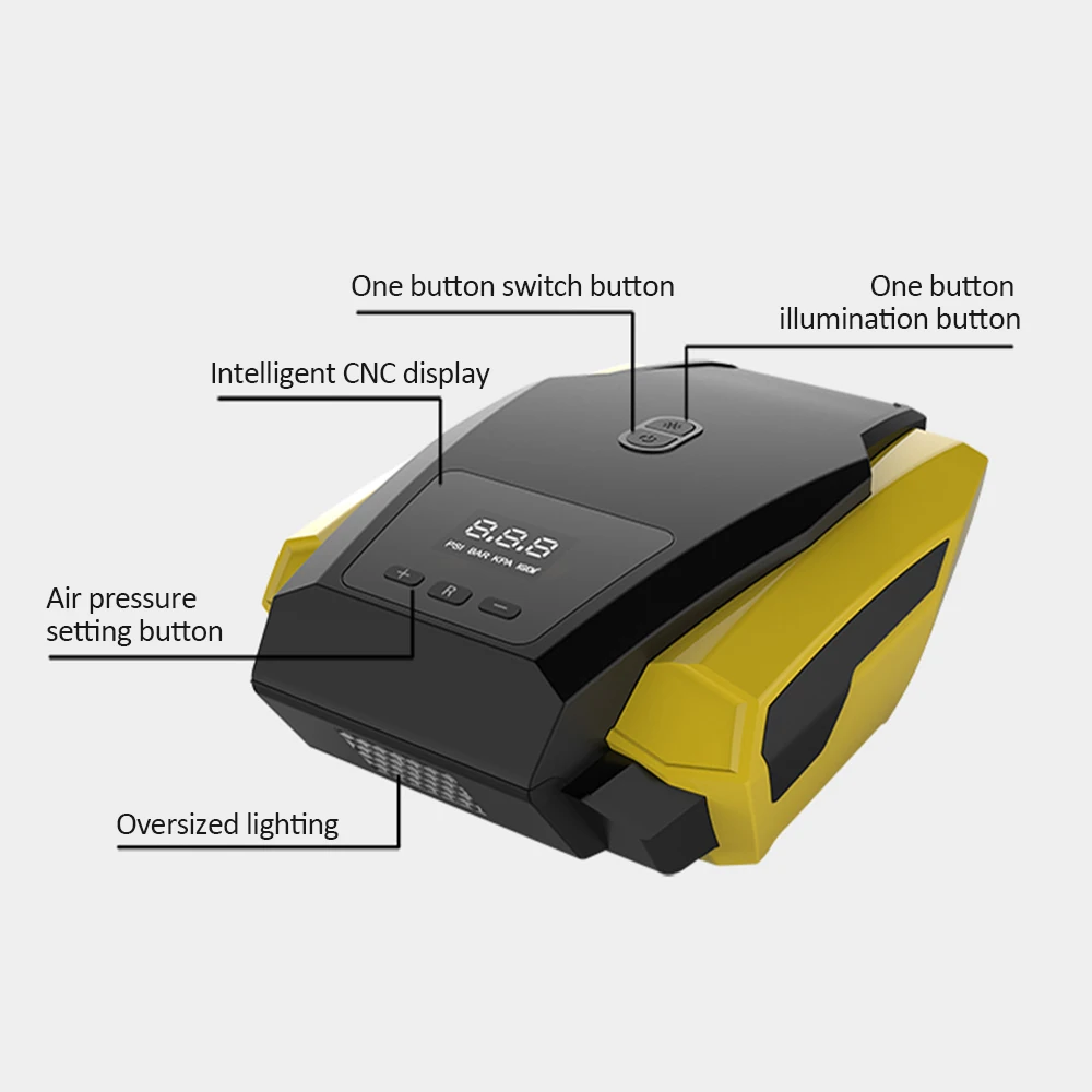 12V Intelligent Digital Display Tyre Pressure Inflatable Air Pump Automatic Charging and Stopping air compressor | Автомобили и
