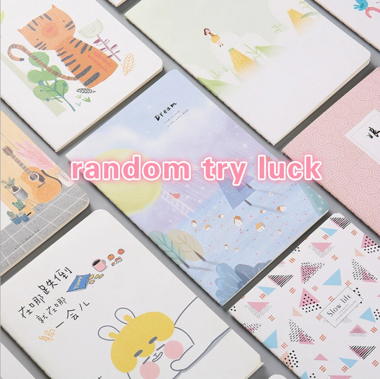 random 1 шт. Kawaii граффити тетрадь милые канцелярские товары офисные школьные принадлежности случайный цвет 20 листов/40 страниц - Цвет: random