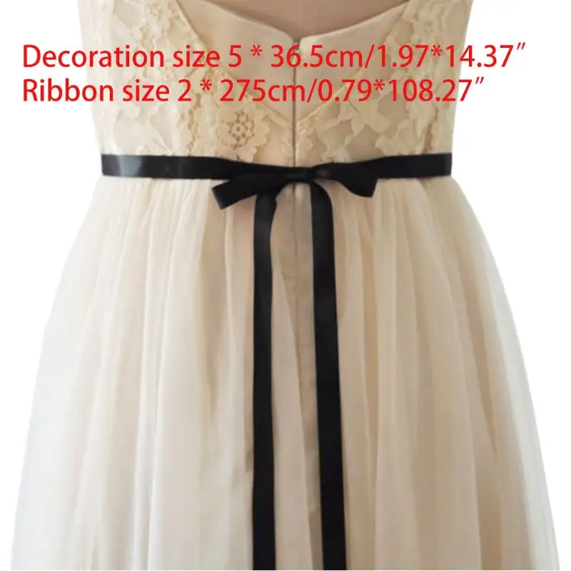 

Luxury Crystal Rhinestone Belt Wedding Bridal Dress Waistband Handmade Ribbon