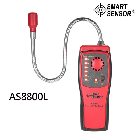 Умный датчик AS8800L портативный, автомобильный мини-детектор горючих газов, анализатор, тестер с звуковой и электронной сигнализацией