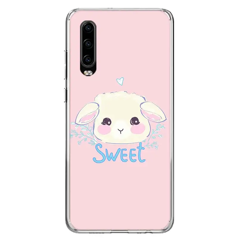 Чехол для телефона Kawaii Bunny Funda Huawei P50 P30 Lite P20 P40 Pro P10 P Smart Z 2021 Y5 Y6 Y7 Y9 2019 чехол Coque |