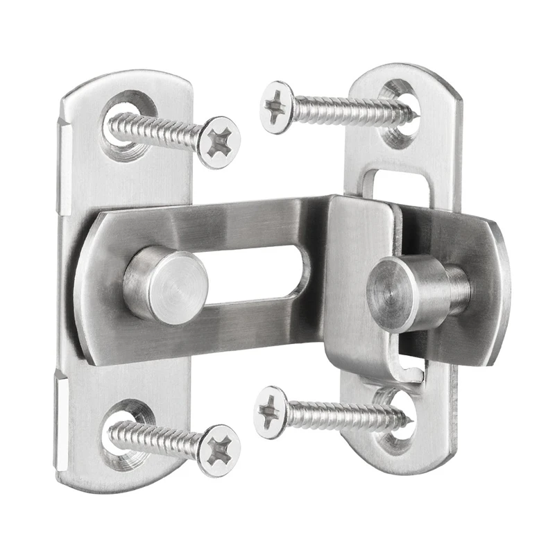 2 Pieces 90 Degree Right Angle Door Latch Hasp Bending Buckle Bolt Sliding Lock Barrel with Screws for Doors and Wi | Обустройство