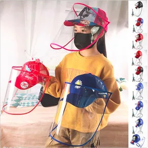 Детская бейсболка, с пластиковым козырьком и защитой от брызг слюны