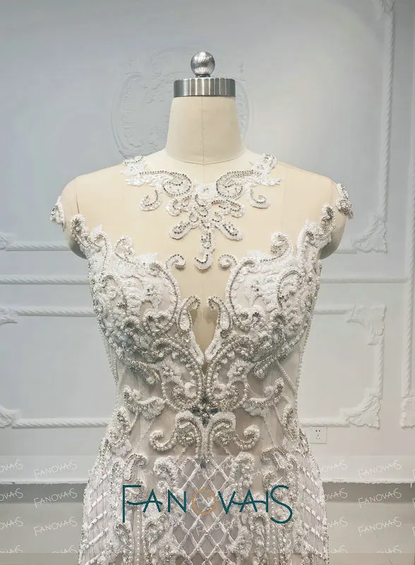 Luxury Mermaid Wedding Dresses With Detachable Train vestido de noiva 2019 trouwjurk robe mariage  suknia slubna