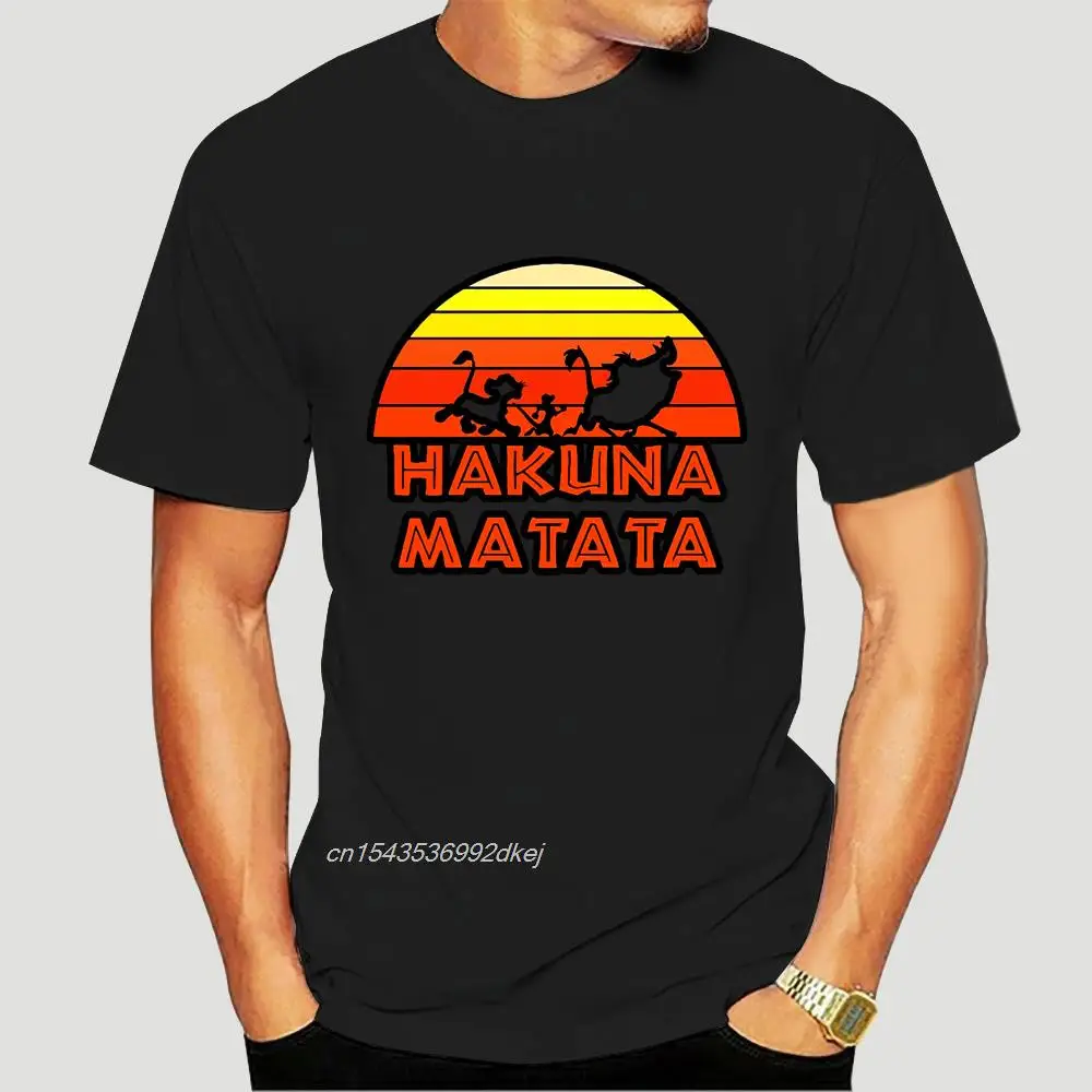 

Ladies Mens And Childrens Lion King Hakuna Matata Simba Timon + Pumba T-Shirt Harajuku Tops Fashion Classic Tee Shirt 9605A