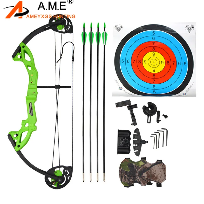 

1set Archery Teen Youth Compound Bow 15-29lbs Target Beginner Level Practice For Outdoor Hunting Shooting Accessroies