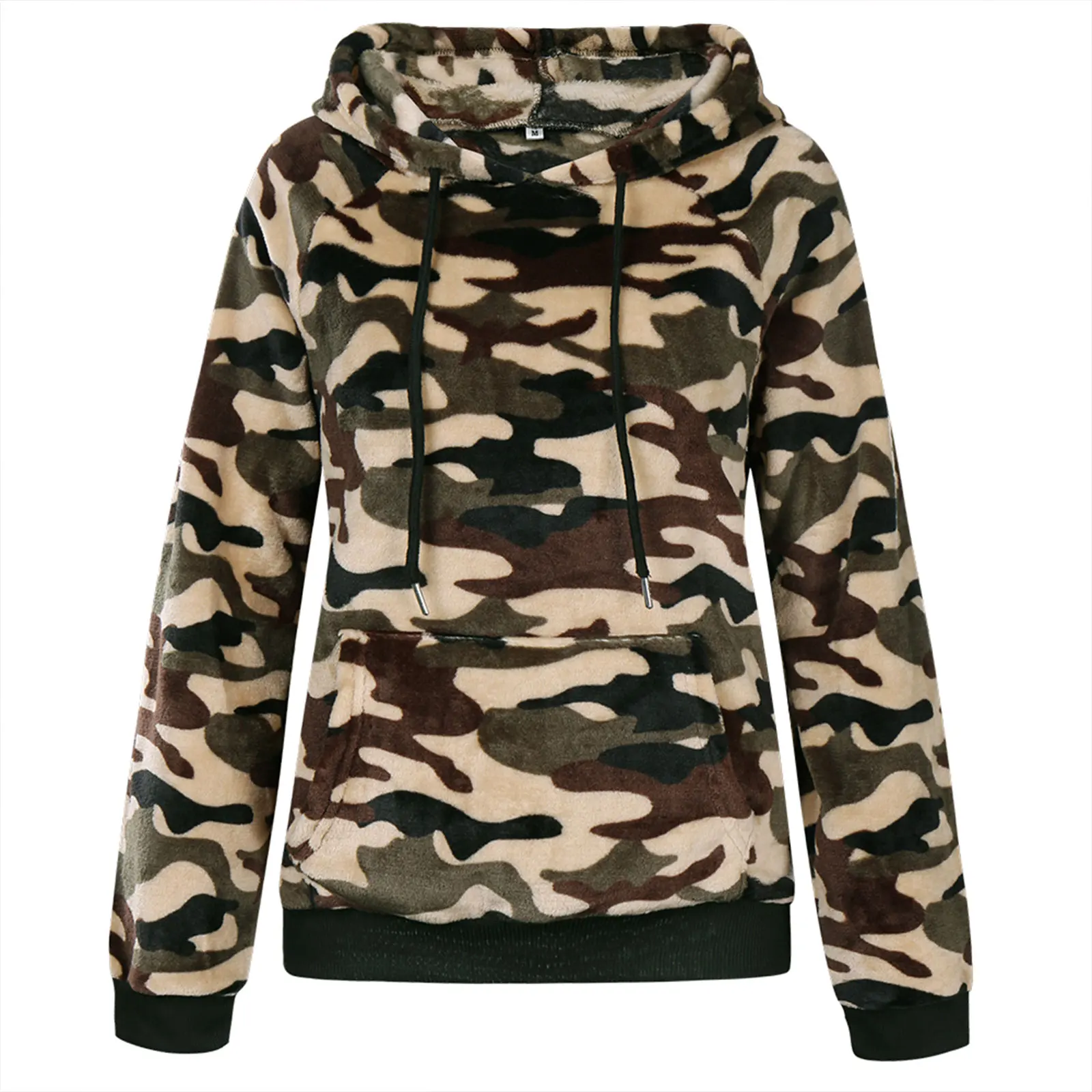 

Women Casual Hoodies & Sweatshirts, Long Sleeve Front Pocket Drawstring Plaid/Leopard/Camouflage Fashion Autumn Winter Hoodie