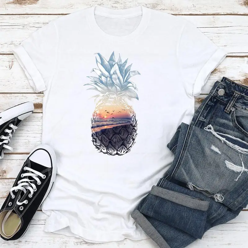 

Women Clothes Cartoon Holiday Travel 90s Cute Clothing Summer Fashion Short Sleeve Print Tshirt Female Tee Top Graphic T-shirt