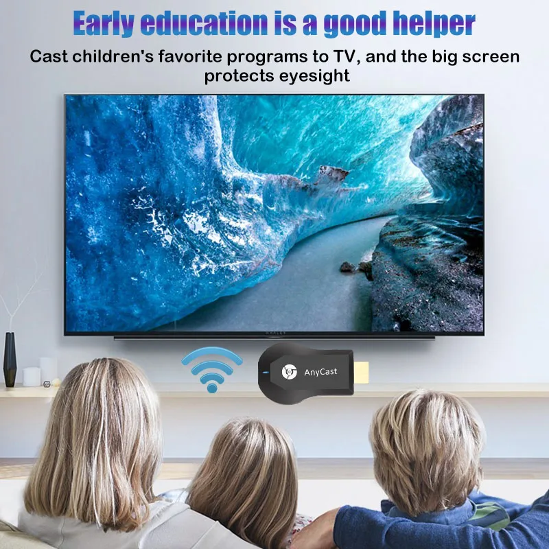 

Sunydeal M4 2.4G 1080P Miracast Any Cast Wireless DLNA AirPlay HDMI TV Stick Wifi Display Dongle Receiver for IOS Android PC