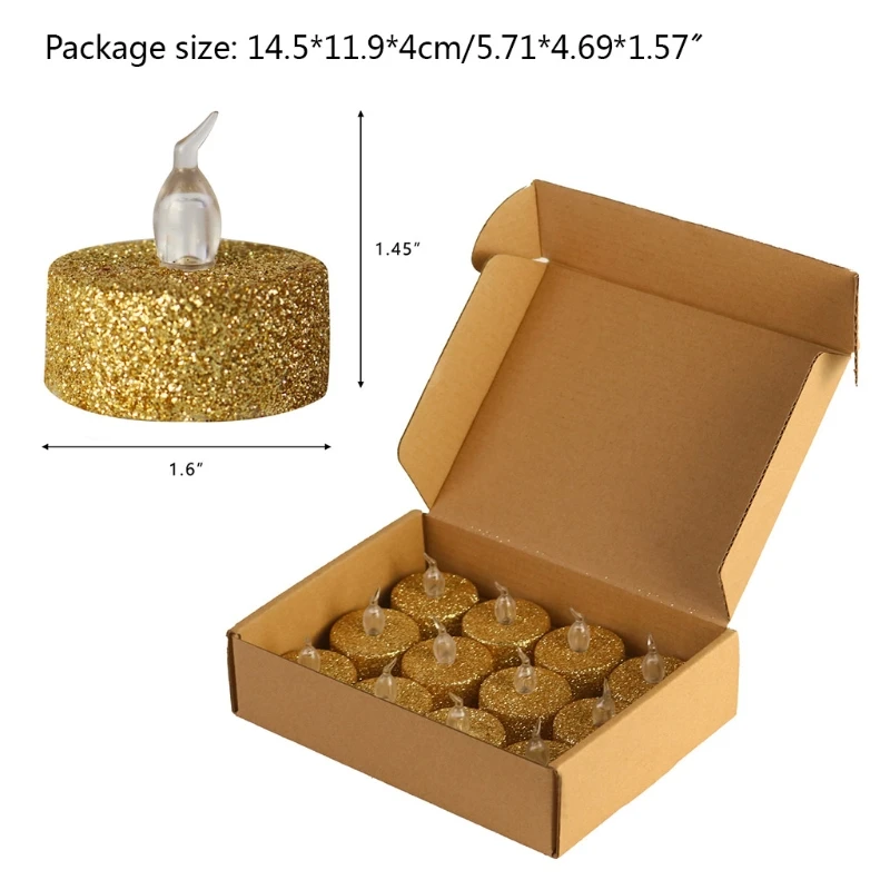 

12 Pcs/Box Flameless LED Electronic Candle Light Simulation Night Lamp New Year Festival Party Wedding Valentine Christmas 28GF