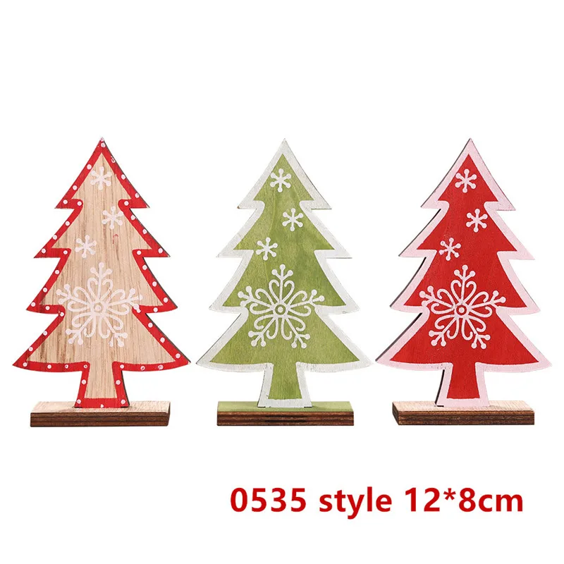 Navidad творческий DIY Деревянная Рождественская елка настольное украшение подарок