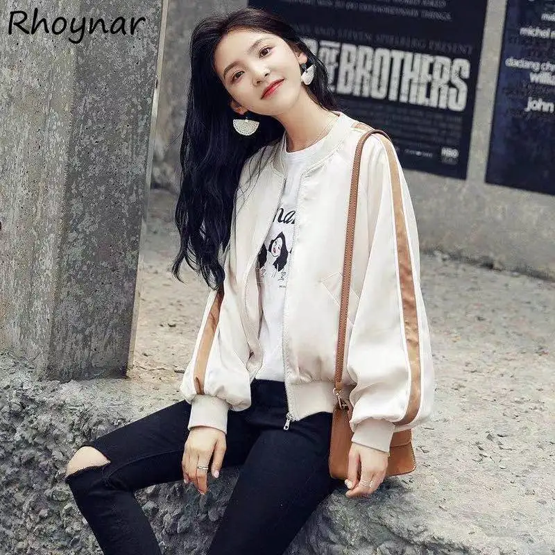 

Jackets Women Leisure Loose Korean Version Temperament Patchwork Spring Autumn All-match Simple Prevalent Cool Girls Chic New