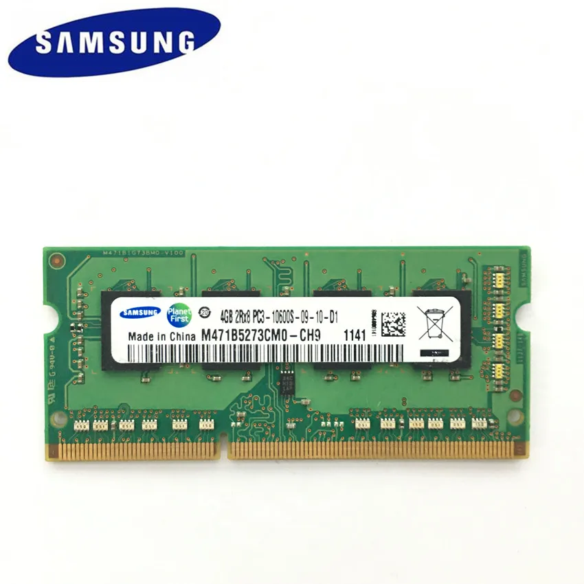 SAMSUNG 4GB 2RX8 PC3-10600S DDR3 1333Mhz 4gb память для ноутбука 4G PC3 10600S 1333MHZ модуль для ноутбука SODIMM ram