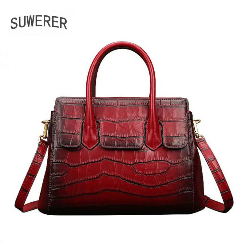 

New Fashion Crocodile pattern Quality Female bag luxury handbags women bags designer cowhide leather shoulder bag for women