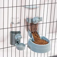 hot sell pet cat feeder dog bowl automatic pet bowls cage hanging feeder 500ml water bottle for puppy cat rabbit feeding product