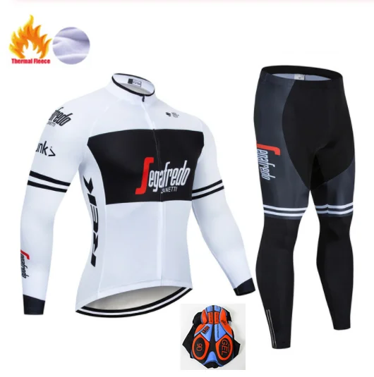 Треккинг SEGAFREDO 2019 зимний теплый флисовый комплект Джерси для велоспорта