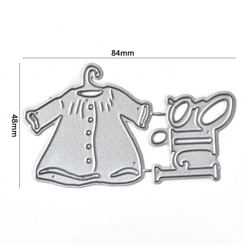 Naifumodo/Одежда для девочек со словами металлические Вырубные штампы скрапбукинга и