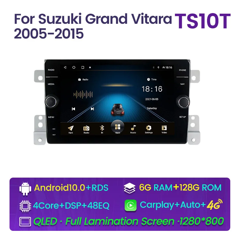 

For Suzuki Grand Vitara 3 2005 - 2015 Car Radio Multimedia Video Player Navigation GPS Android No 2din 2 din dvd Carplay Russian