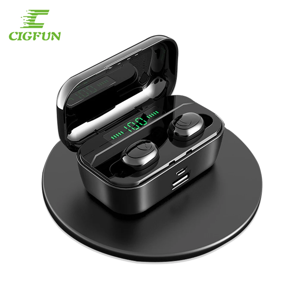 Беспроводные наушники Cigfun G6s Bluetooth TWS светодиодный аккумулятор 3500 мАч