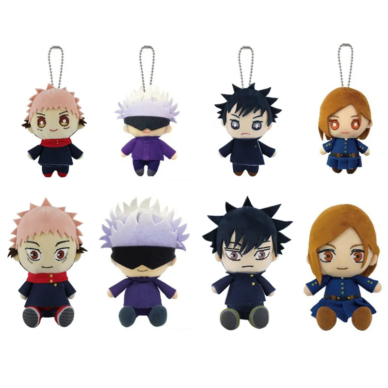 

New Anime Cartoon Jujutsu Kaisen Plush Toys Itadori Yuji Fushiguro Megumi Gojo Satoru Zenin Maki Keychain Doll Birthday Gifts