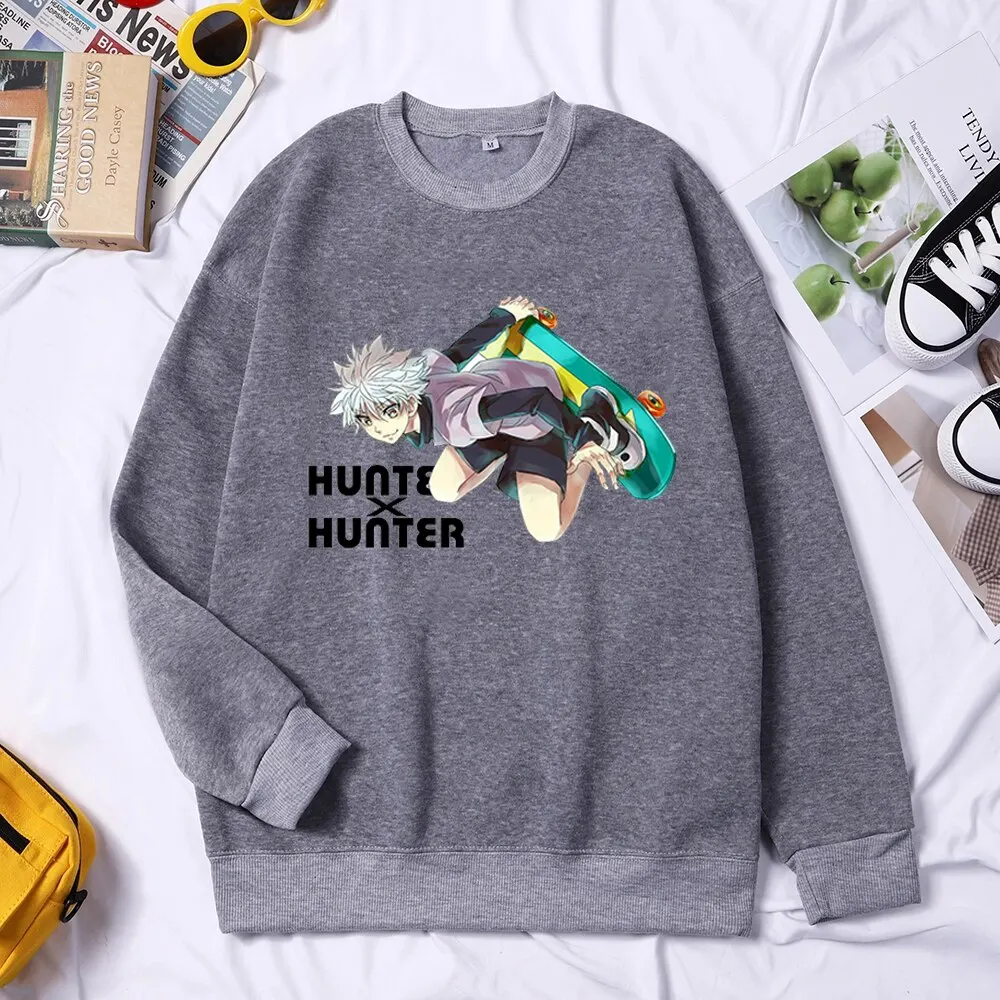 

Anime Hunter X Hunter HxH Killua Zoldyck Hoodie Sweatshirt Hoodies Hommes Sudaderas Pullovers Streetwear Crewneck Tracksuits