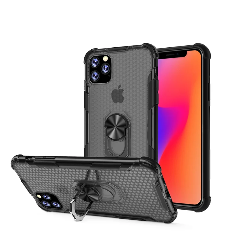 Magnetic Finger Ring Case for iPhone 11 Pro Max Xs XR X 7 6 6S 8 Plus Hybrid Colors Shockproof Stand Transparent Cover | Мобильные